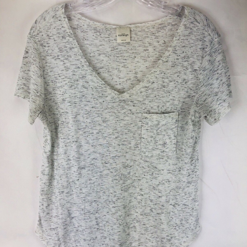 Kaileigh Made in USA Short Sleeve Shirt V-Neck